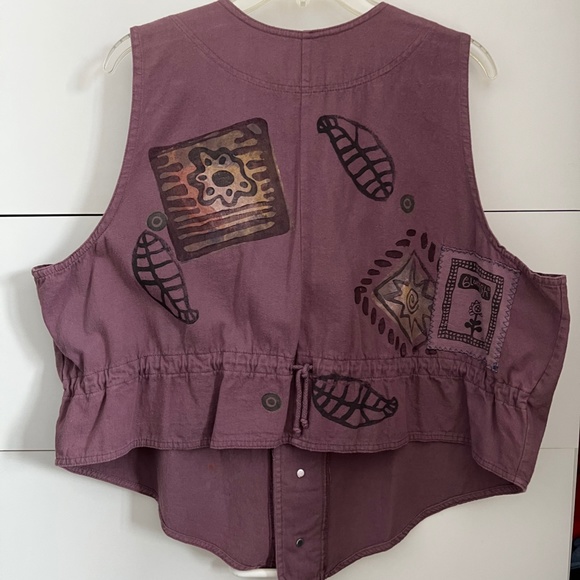 Blue Fish Clothing - Invention Vest - Denim - Summer 1995 - hand printed - Picture 3 of 6